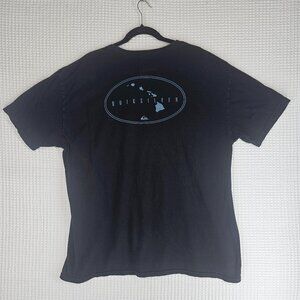 Quiksilver Hawaiian t-shirt black blue graphics Hawaii tshirt XXL Y2K 💯 cotton